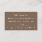 Darker Brown Hair Salon Stylist Visitekaartjes (Achterkant)