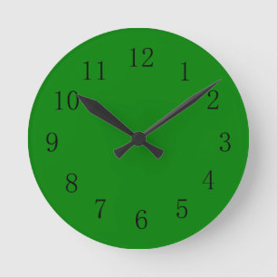 Darker Deeper Earth Tone Green Color Wall klok