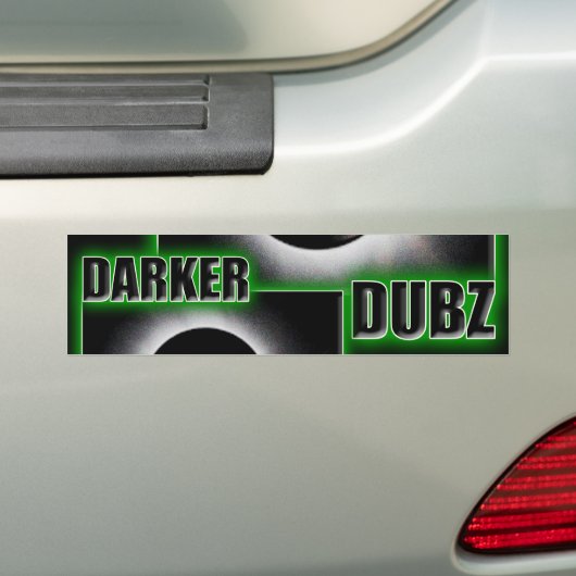 DARKER DUBZ green Dubstep Dub Bumpersticker (Op auto)