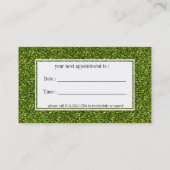 Darker Green Glitter Appointment Visitekaartjes Afsprakenkaartje (Achterkant)