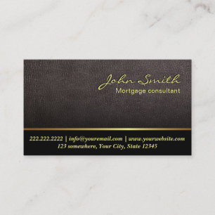 Darker Leather Mortgage Agent Visitekaartje