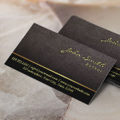 Darker Leather Texture Author Visitekaartje