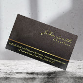 Darker Leather Texture Chauffeur Visitekaartje
