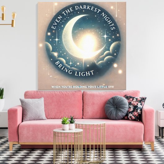 Darkest Nights AI-kunst Canvas Afdruk (Insitu (Woonkamer))