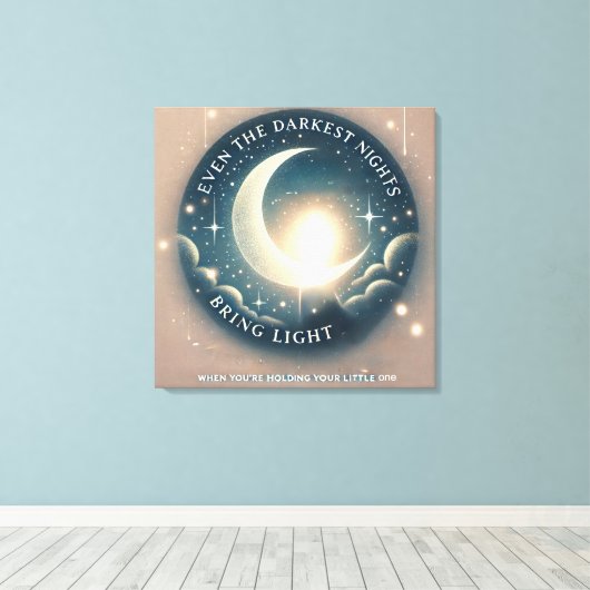 Darkest Nights AI-kunst Canvas Afdruk (Insitu (Houten vloer))