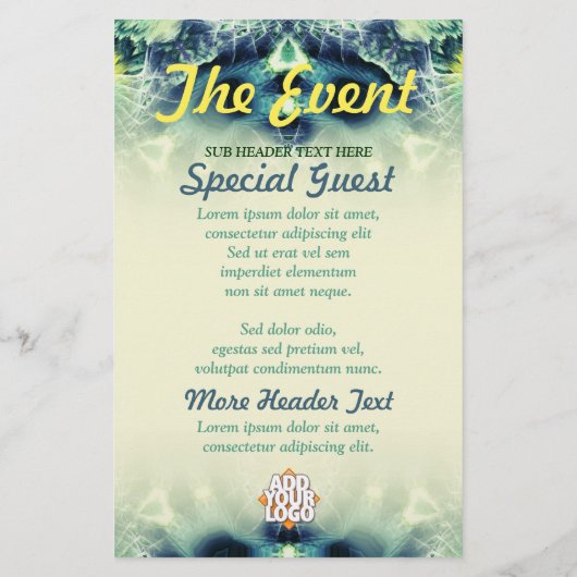 DarkEyez Fractal Art Aangepaste Event Flyer (Achterkant)