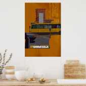 Darkfield-tramillustratie poster (Keuken)