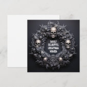 Darkly Delightful Gothic Schedel Krans Xmash Wense Feestdagenkaart (Voorkant / Achterkant)