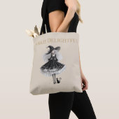 Darkly Delightful – Light Edition Witch & Cat Tote Bag (Dichtbij)