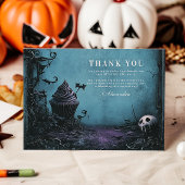 Darkly Elegant Spooky ONE Birthday Bedankkaart