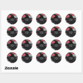 Darkly Romantic Spider Floral Ronde Sticker (Vel)