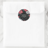 Darkly Romantic Spider Floral Ronde Sticker (Tas)