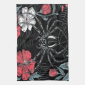 Darkly Romantic Spider Floral Theedoek (Verticaal)