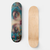 Darkly surreal mermaid face street art airbrush  persoonlijk skateboard (Voorkant)
