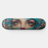 Darkly surreal mermaid face street art airbrush  persoonlijk skateboard (Horizontaal)