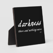 Darkness daar en niets meer Poe Quote Fotoplaat (Voorkant)