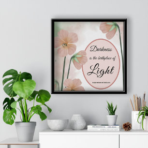 Darkness is de Birthplace of Light Breslov Floral Poster