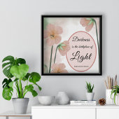 Darkness is de Birthplace of Light Breslov Floral Poster