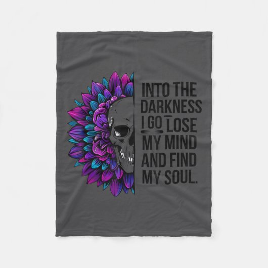 Darkness Lose My Mind Find My Soul Suicide Prevent Fleece Deken (Voorkant)