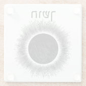 Darkness Plague voor Seder Glazen Onderzetter (Achterkant)