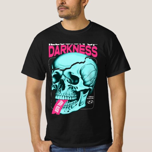 Darkness Skull Graphic T-shirt (Voorkant)