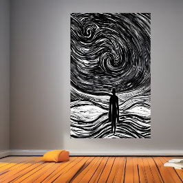 Darkness van het universum | AI Art Poster