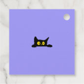 Darknight Halloween feest met schattige kat heks Bedankjes Labels (Achterkant)