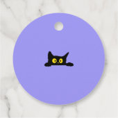 Darknight Halloween feest met schattige kat heks Bedankjes Labels (Achterkant)