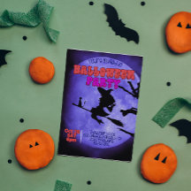 Darknight Halloween feest met schattige kat heks