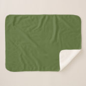 DarkOliveGreen Sherpa Deken (Voorkant (horizontaal))