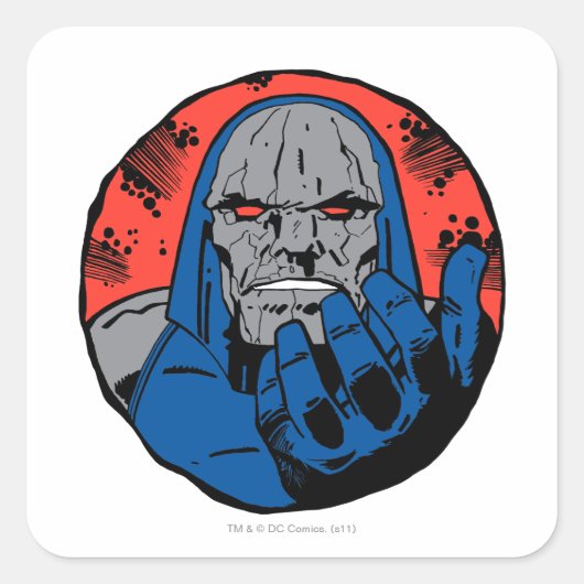 Darkseid Head Shot 2 Vierkante Sticker (Voorkant)