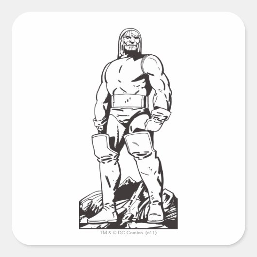 Darkseid-overzicht Vierkante Sticker (Voorkant)