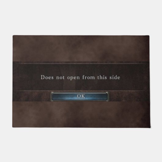 Darksouls deurmat, opent niet van deze kant, deurmat (Voorkant)