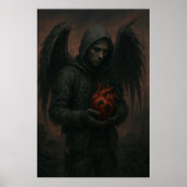 DarkStarBurn Black Heart-Poster Poster (Voorkant)