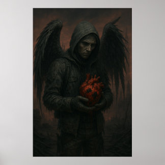 DarkStarBurn Black Heart-Poster Poster