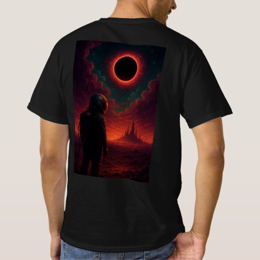 🪐 DarkStarBurn "Eclipse Descent" Dual-Sided T-Shi T-shirt (Achterkant)