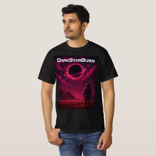 🪐 DarkStarBurn "Eclipse Descent" Dual-Sided T-Shi T-shirt (Voorkant volledig)