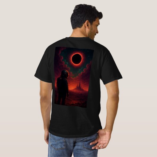 🪐 DarkStarBurn "Eclipse Descent" Dual-Sided T-Shi T-shirt (Achterkant volledig)