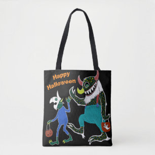 Darkverse   Trick or treat Halloween Haiku Tote Bag