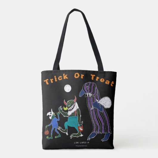 Darkverse | Trick or treat Halloween Haiku Tote Bag (Achterkant)