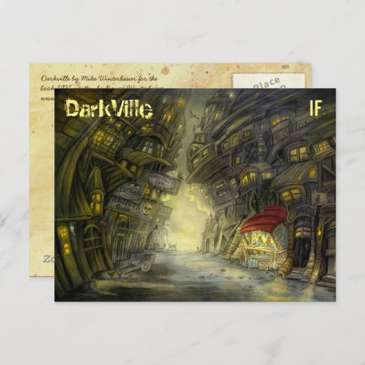 DarkVille-briefkaart van Mike Winterbauer Briefkaart (Voorkant / Achterkant)