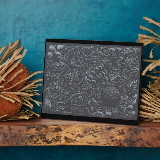 Darkworld Silver Inktlandschap Fotoplaat (Zijkant)