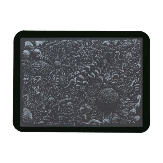 Darkworld Silver Inktlandschap Magneet (Horizontaal)