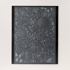 Darkworld zilveren inkt landschap legpuzzel