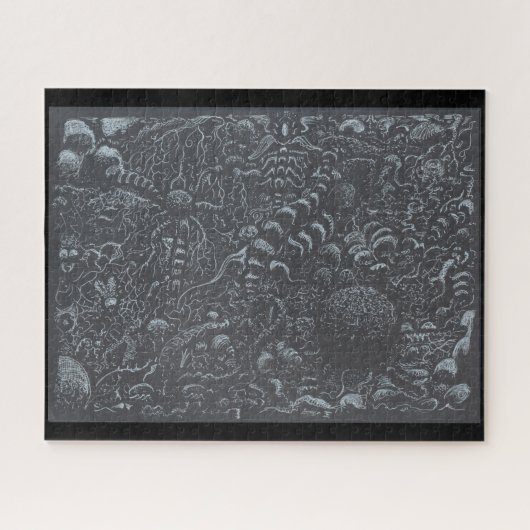 Darkworld zilveren inkt landschap legpuzzel (Horizontaal)