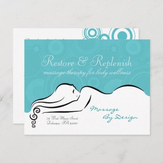 Darla [spa blue] Briefkaart (Voorkant / Achterkant)