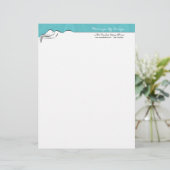Darla [spa blue] Letterhead Gepersonaliseerd Briefhoofd (Staand voorkant)