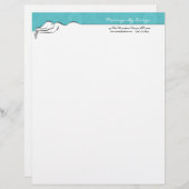 Darla [spa blue] Letterhead Gepersonaliseerd Briefhoofd (Voorkant / Achterkant)