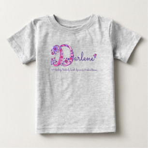 Darlene meisjes naam en betekenis D monogram shirt