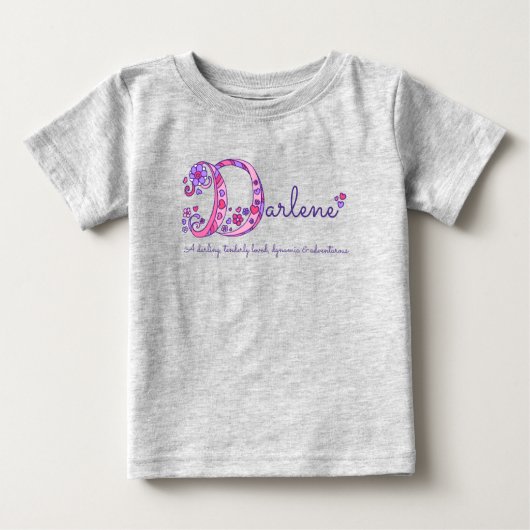 Darlene meisjes naam en betekenis D monogram shirt (Voorkant)